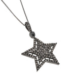 Night Sky - Vintage Sterling Silver Rose-Cut Diamond Star Pendant (VP061)