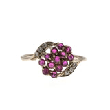 Raspberry Fields - Vintage 14K Gold Ruby & Diamond Ring (VR457)