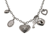 Clé & Coeur - Victorian Sterling Silver Charm Necklace (VICN014)