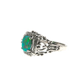 Shades Of Green - Estate Sterling Silver Opal Ring (ER117)