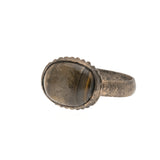 Through The Sands Of Time - Medieval Post 14th - 16th Century Bronze Tiger Eye Ring