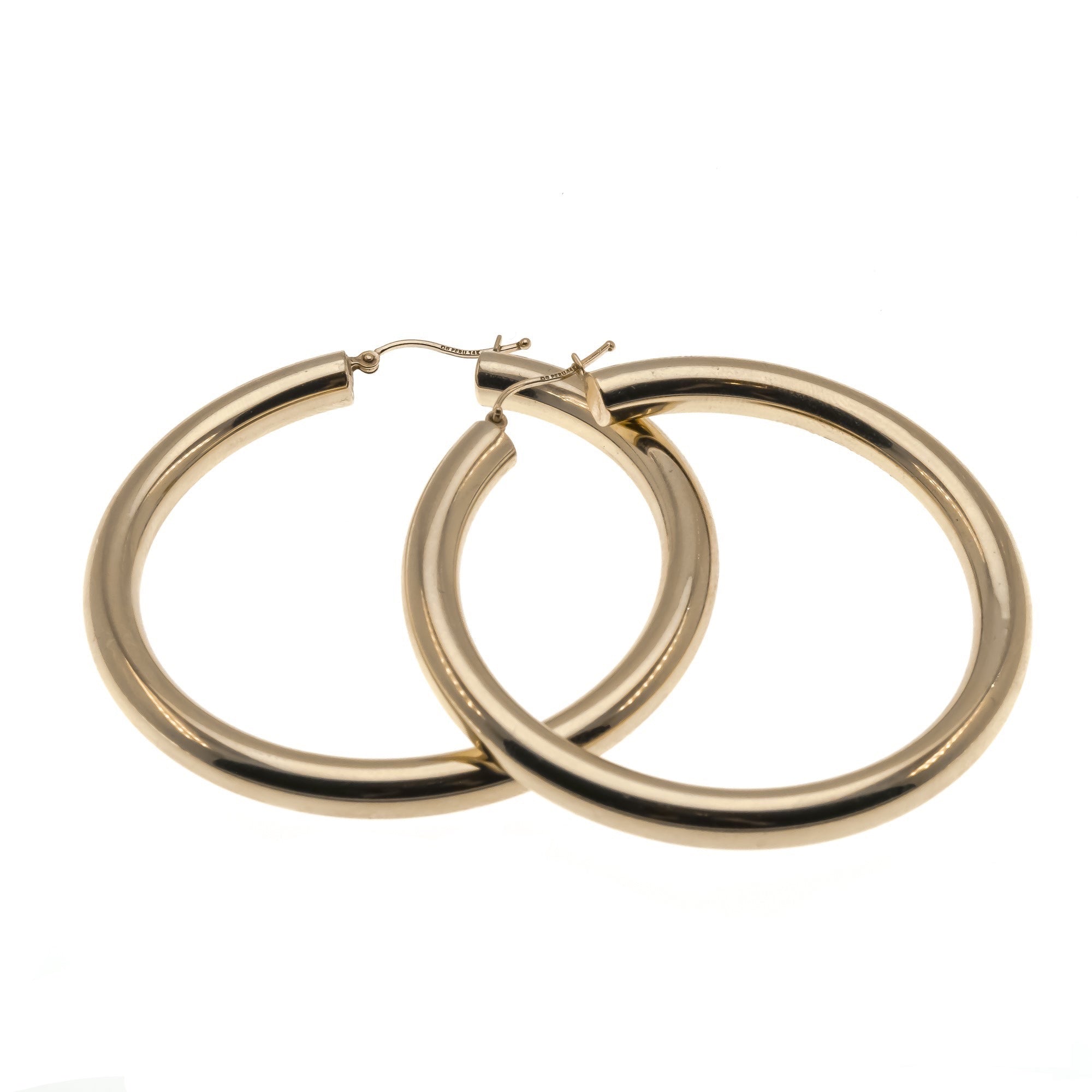Sleek Must Haves - Estate 14k Gold Hoop Earrings (EE163)