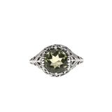Amazon Jewel - Estate Sterling Silver Peridot Filigree Ring (ER110)