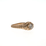 Romantic Proposal - Vintage 14K Rose Gold Diamond Ring (VR338)