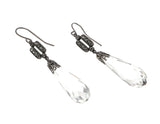 Sway The Night Away - Art Deco Silver Rock Crystal & Paste Earrings  (ADE030)