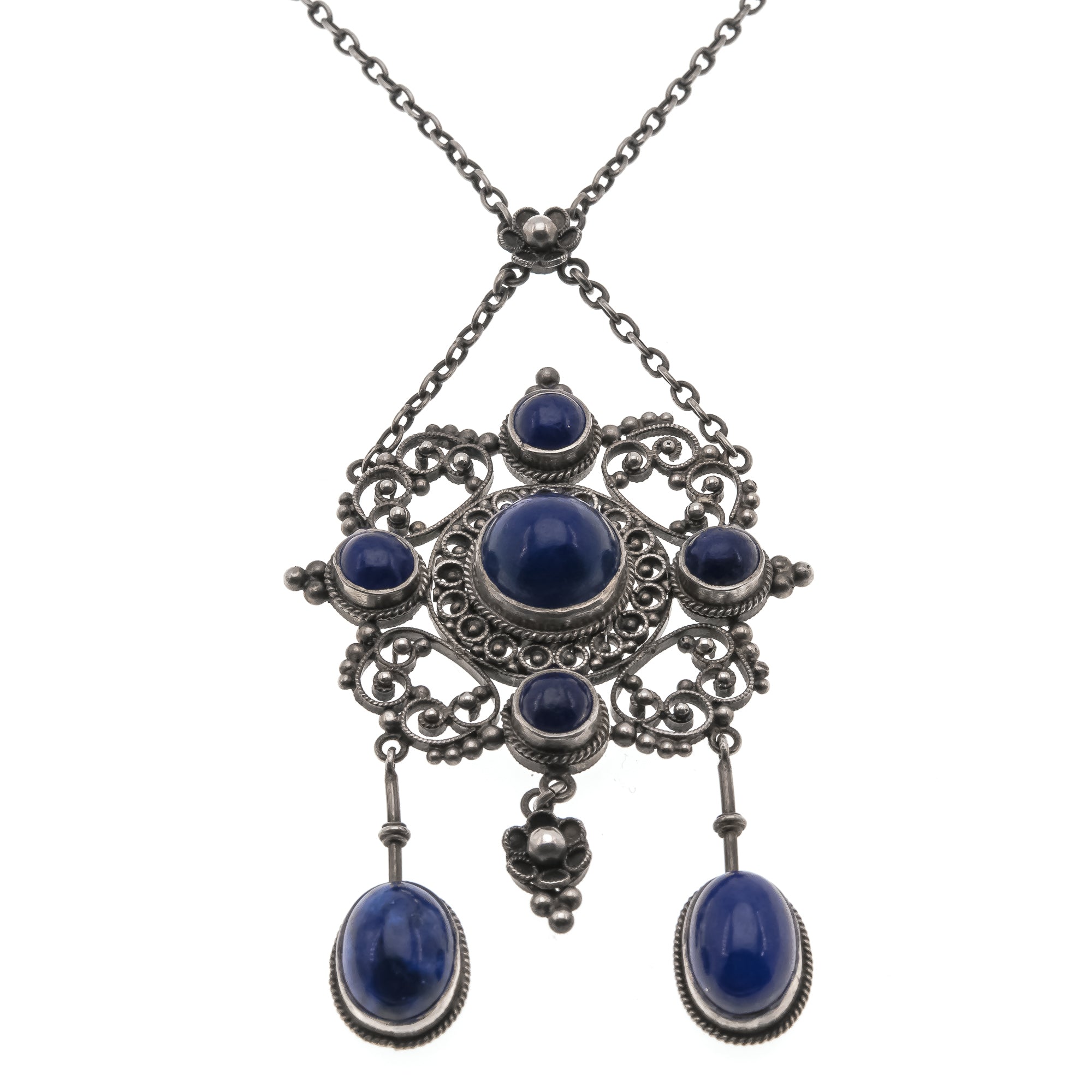 Cleopatra's Jewel - Victorian 900 Silver Lapis Lazuli