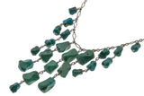 Blue Lagoon Waterfall - Vintage Sterling Silver Turquoise Necklace