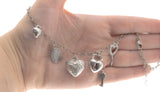 Clé & Coeur - Victorian Sterling Silver Charm Necklace (VICN014)