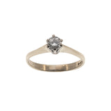 Everlasting Promise - Vintage 18K Diamond Solitaire Cathedral Ring (VR296)