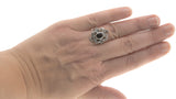 Regal - Vintage Sterling Silver Garnet & Marcasite Ring (VR119)