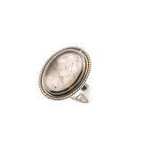 Blush - Vintage Sterling Silver Rose Quartz Ring (VR642)