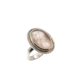 Blush - Vintage Sterling Silver Rose Quartz Ring (VR642)