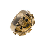 Gold Rush - Vintage Retro Gold Plated Metal Nugget Ring (VR551)