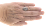 Sweeter Than Wine - Estate Sterling Silver Natural Garnet & Seed Pearl Filigree Ring (ER178)