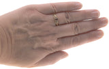 Garnet Glow - Vintage 10K Garnet Crystal & White Topaz Ring (VR606)