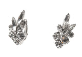 Crystal Glamour - Vintage Rhodium Swarovski Crystal 'Sherman' Clip On Earrings (VE178)