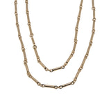 Chain Of Gold - Vintage Gold Plate Fancy Link Long Chain (VN073)