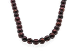 Aubergine Treasure - Vintage Genuine Cultured Pearl Jewelled Tone Pearl Necklace  (VN081)