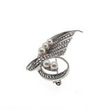 Exquisitely You -  Art Deco Sterling Silver Cultured Pearl & Marcasite Brooch (ADBR009)