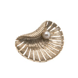 Down By The Boardwalk - Vintage Marcel Boucher Gold Tone Cultured Pearl Clam Brooch (VBR145)