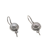 Pearl Classics - Vintage Sterling Silver Cultured Pearl Dangle Earrings (VE286)