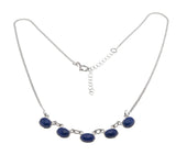 Blue Moon - Vintage Sterling Silver Lapis Lazuli Necklace (VN124)