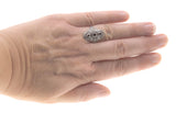Sweeter Than Wine - Estate Sterling Silver Natural Garnet & Seed Pearl Filigree Ring (ER178)