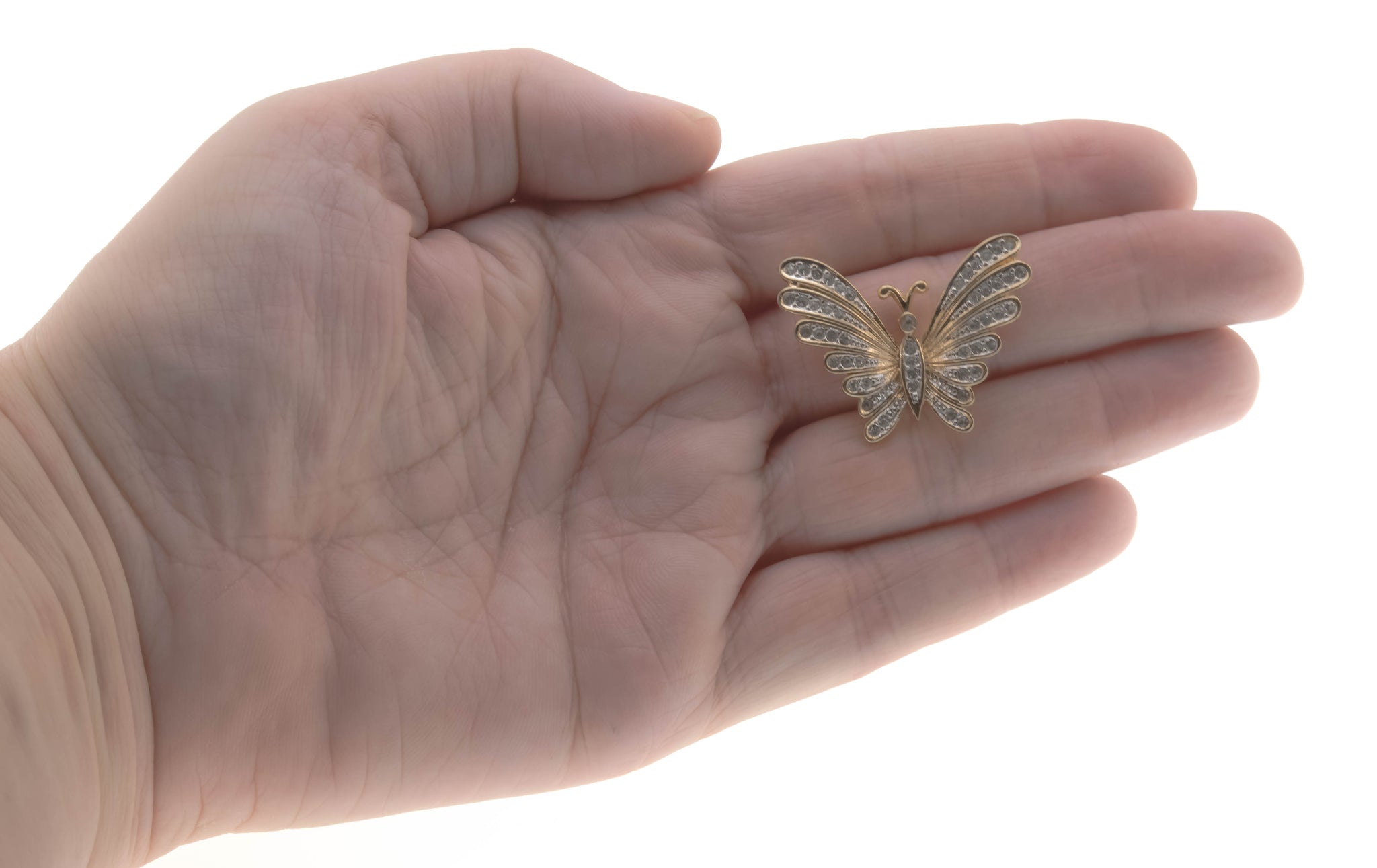 Gold butterfly brooch store