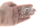 Dress Me Up -  Vintage Rhodium Plate Signed 'Sherman' Swarovski Crystal Earrings (VE291)