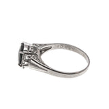 Deep Sky - Vintage Platinum Sapphire & Diamond Ring (VR628)