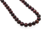 Aubergine Treasure - Vintage Genuine Cultured Pearl Jewelled Tone Pearl Necklace  (VN081)