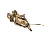 Victorian Christmas  - Vintage Retro Gold Enamel Lantern Brooch (VBR024)