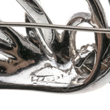 Sparkling Ribbons - Vintage Marcel Boucher Silver Tone Crystal Rhinestone Bow Brooch (VBR074)