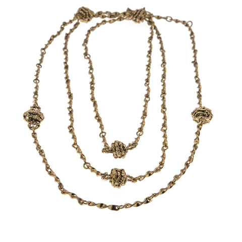 Chain of Elegance - Vintage Gold Plated Long Chain ( VN071)