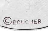 Boucher Classic - Vintage Marcel Boucher Silver Tone Sapphire Crystal Buckle Brooch (VBR087)