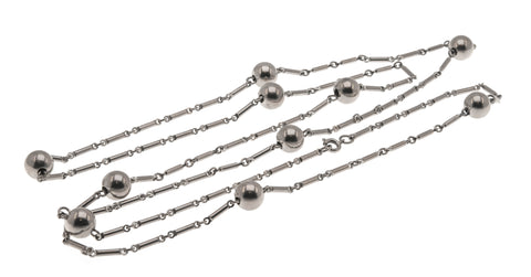 When Planets Align  ....  Vintage Silver Metal Sphere Chain (VN098)