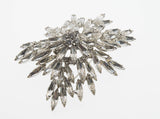 Winter Wonderland - Vintage Silver Crystal Floral Signed 'Artistic' Brooch (VBR010)