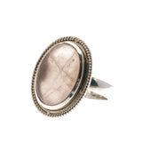 Blush - Vintage Sterling Silver Rose Quartz Ring (VR642)
