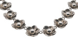Anemone Delight -  Vintage Birks Sterling Silver Floral necklace (VN072)