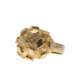 Gold Rush - Vintage Retro Gold Plated Metal Nugget Ring (VR551)