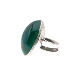Rainforest - Art Deco Sterling Silver Chrysoprase Ring (ADR210)