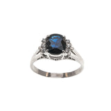 Deep Sky - Vintage Platinum Sapphire & Diamond Ring (VR628)