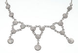 Moonlit Nights - Vintage Sterling Silver Moonstone Necklace & Earring Parure (VN127)