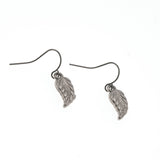 Silvery Leaves - Vintage Silver Leaf Dangly Earrings (VE248)