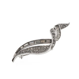 Sparkling Elegance - Vintage Marcel Boucher Silver Toned Crystal Brooch (VBR089)