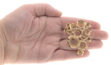 Coral Of Gold - Vintage D'Orlan Brutalist Gold Toned Coral Brooch (VBR114)