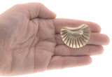 Down By The Boardwalk - Vintage Marcel Boucher Gold Tone Cultured Pearl Clam Brooch (VBR145)