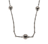 When Planets Align  ....  Vintage Silver Metal Sphere Chain (VN098)