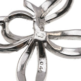 Fanciful Bow - Vintage Marcel Boucher Silver Tone Crystal Bow Brooch (VBR135)