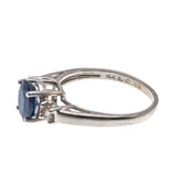 Timeless & Classic - Vintage 14K White Gold Sapphire & Diamond Ring (VR586)